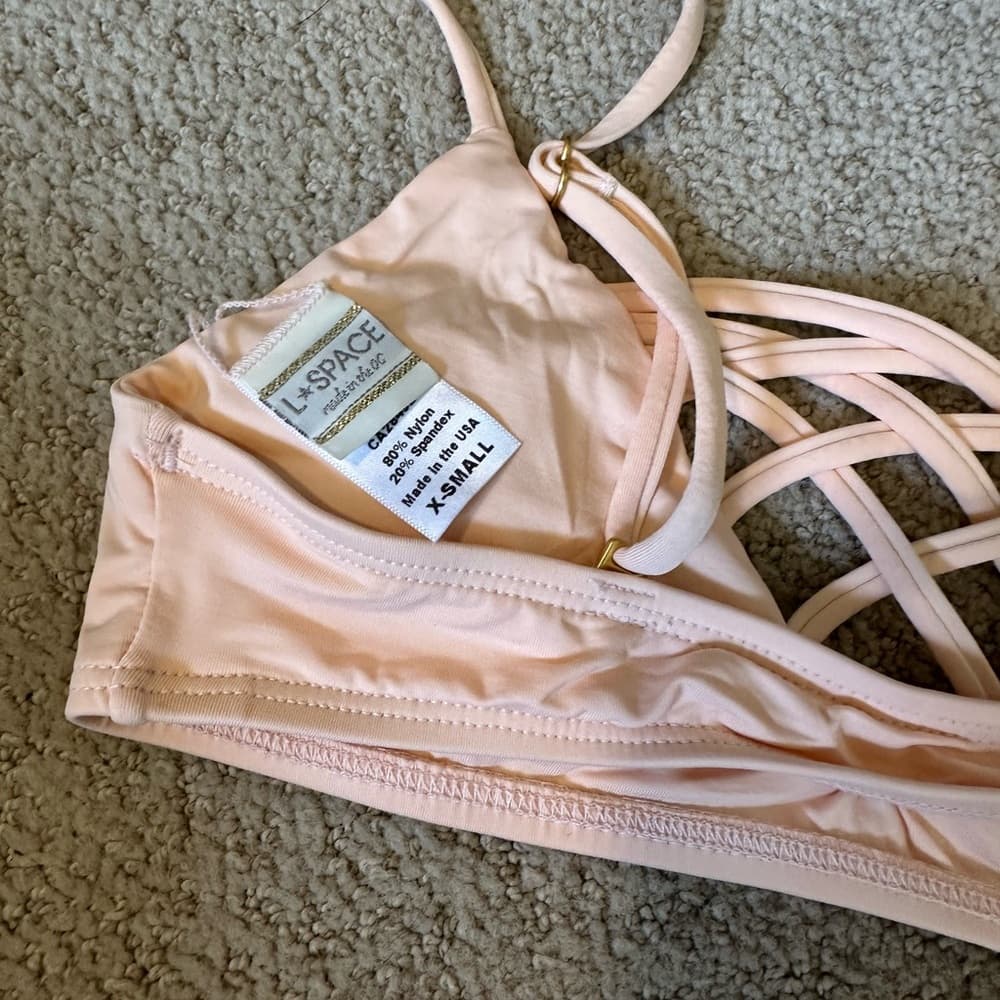 NWOT L*Space Jaime bikini top peach - Thumbnail 3