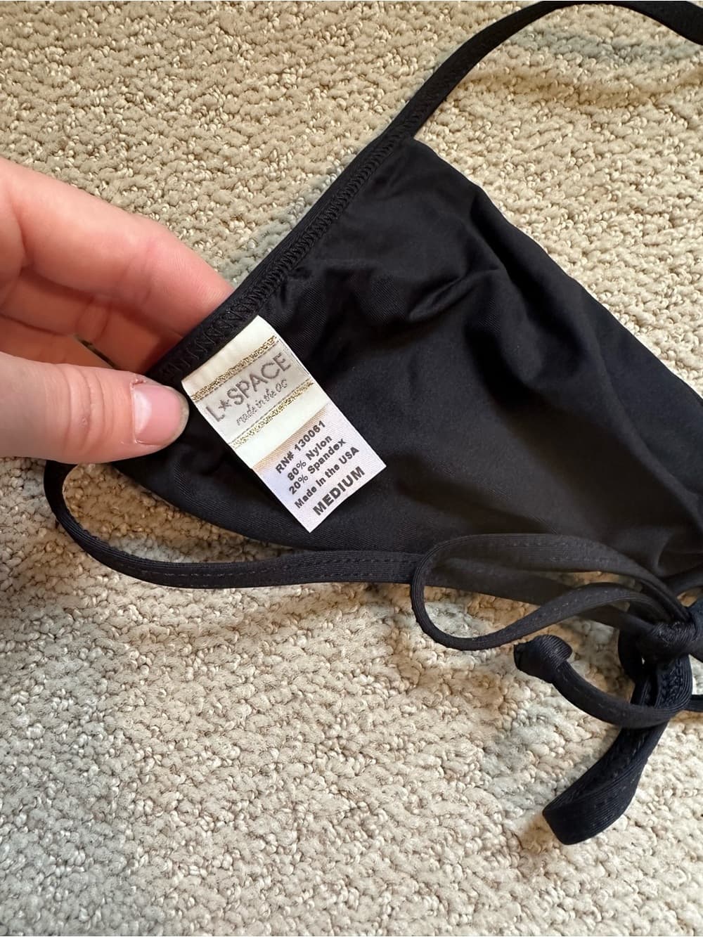 NWOT L*Space twist front bikini top black - Thumbnail 3