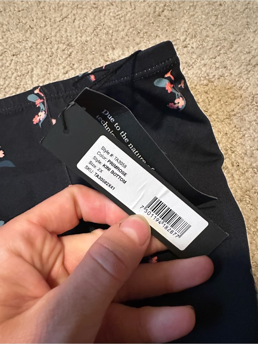 NWT TA3 Primrose Kini bikini bottoms 2X - Thumbnail 2