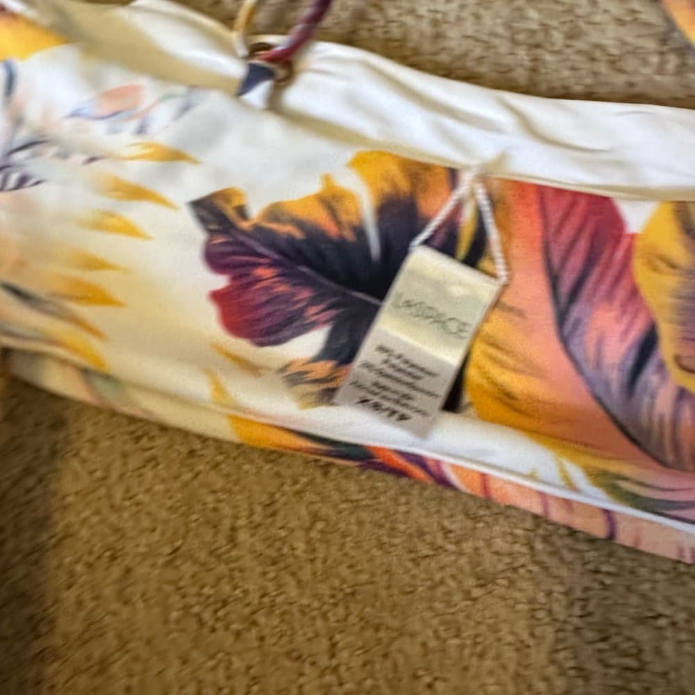 NWOT L*Space Rebel bikini top sunset palm - Thumbnail 3