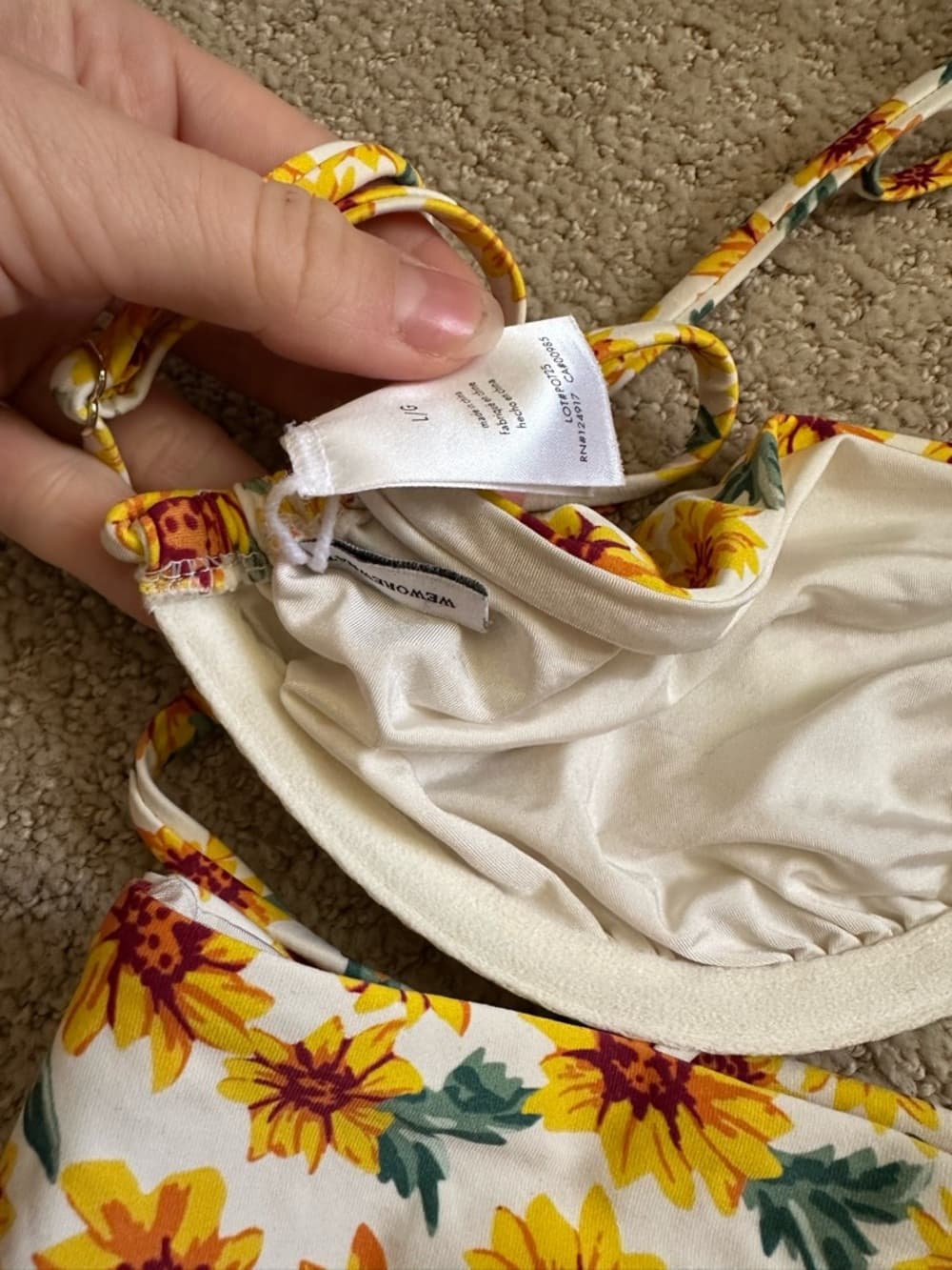 WeWoreWhat Riviera Micro Sunflower bikini set - Thumbnail 4