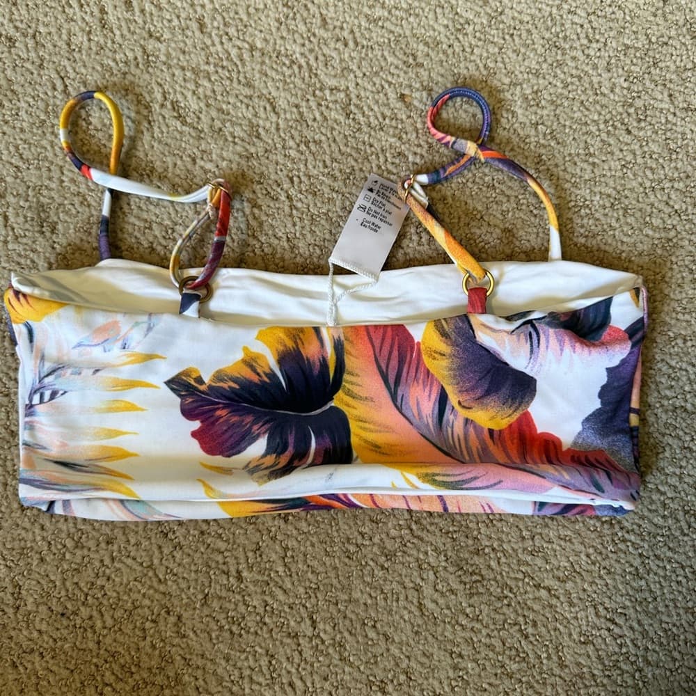 NWOT L*Space Rebel bikini top sunset palm - Thumbnail 2