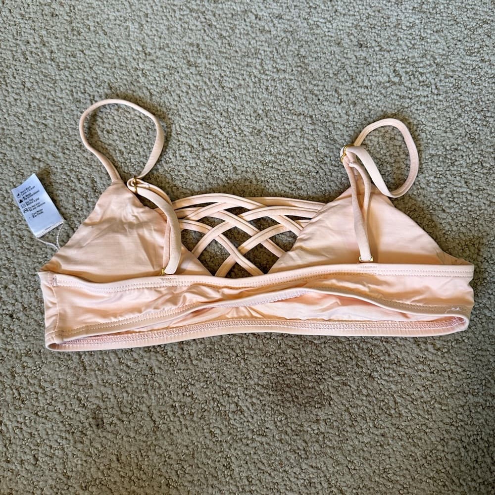 NWOT L*Space Jaime bikini top peach - Thumbnail 2