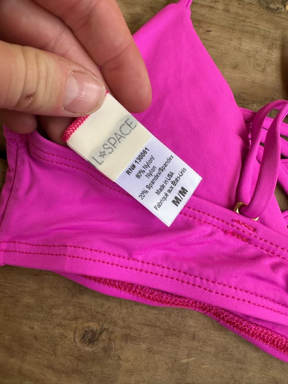 NWOT L*Space Jaime bikini top hot pink - Thumbnail 3