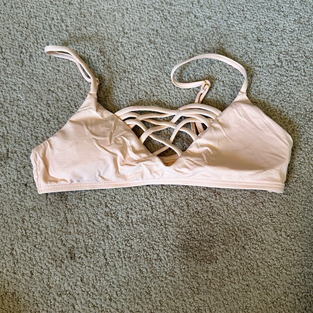 NWOT L*Space Jaime bikini top peach