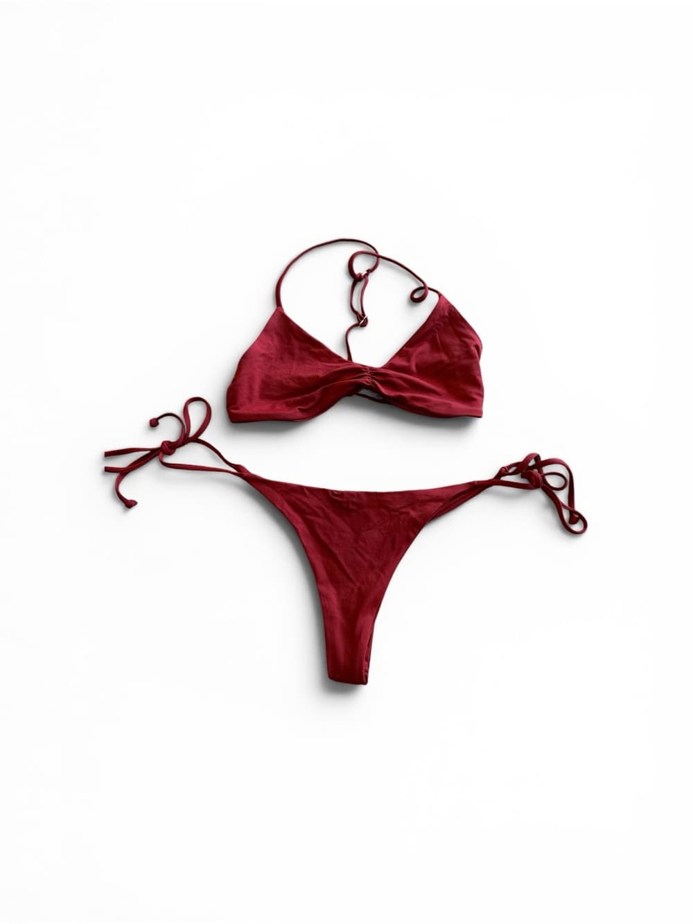 NWOT L*Space Itsy tie bikini rust extra small - Thumbnail 4