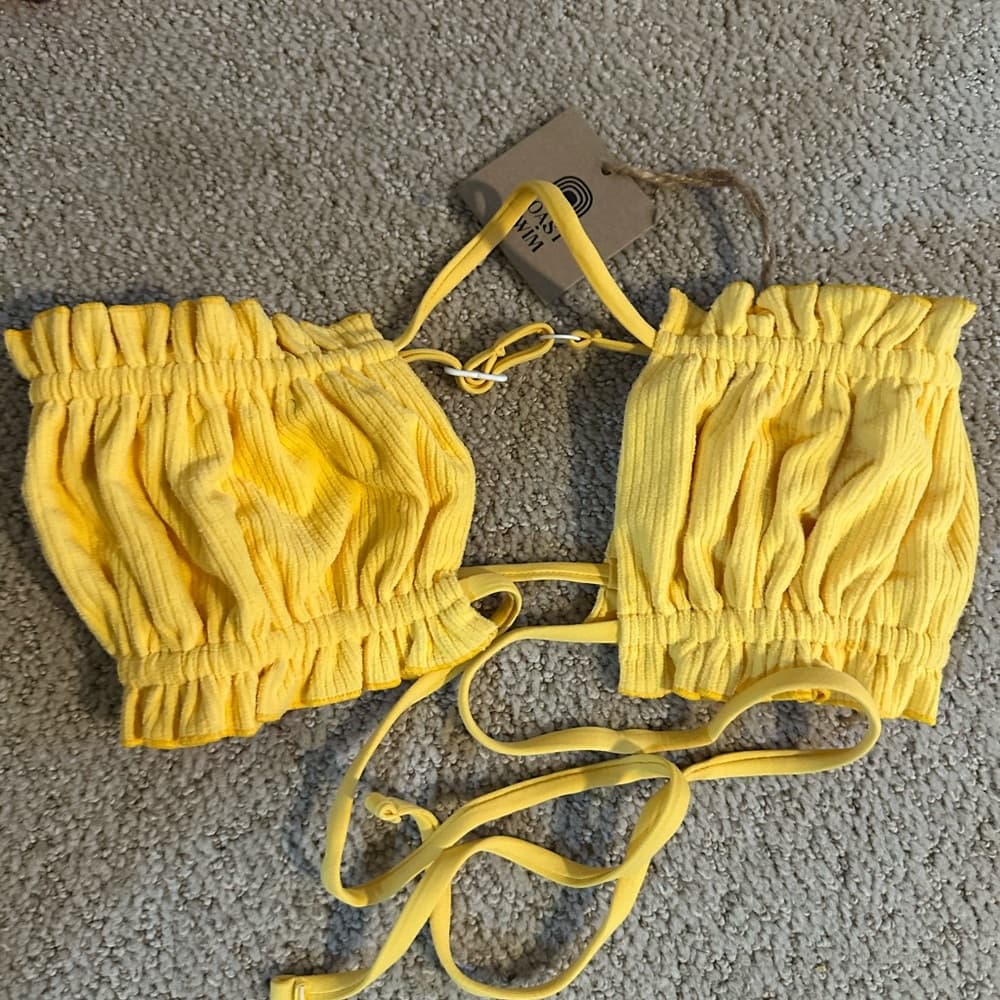 NWT Toast x Free People Bandeau bikini top sunset