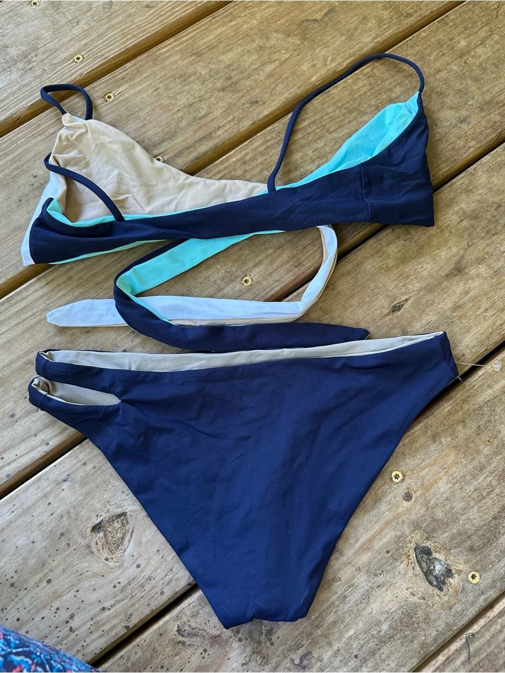 NWOT L*Space Chloe wrap bikini set reversible small - Thumbnail 2