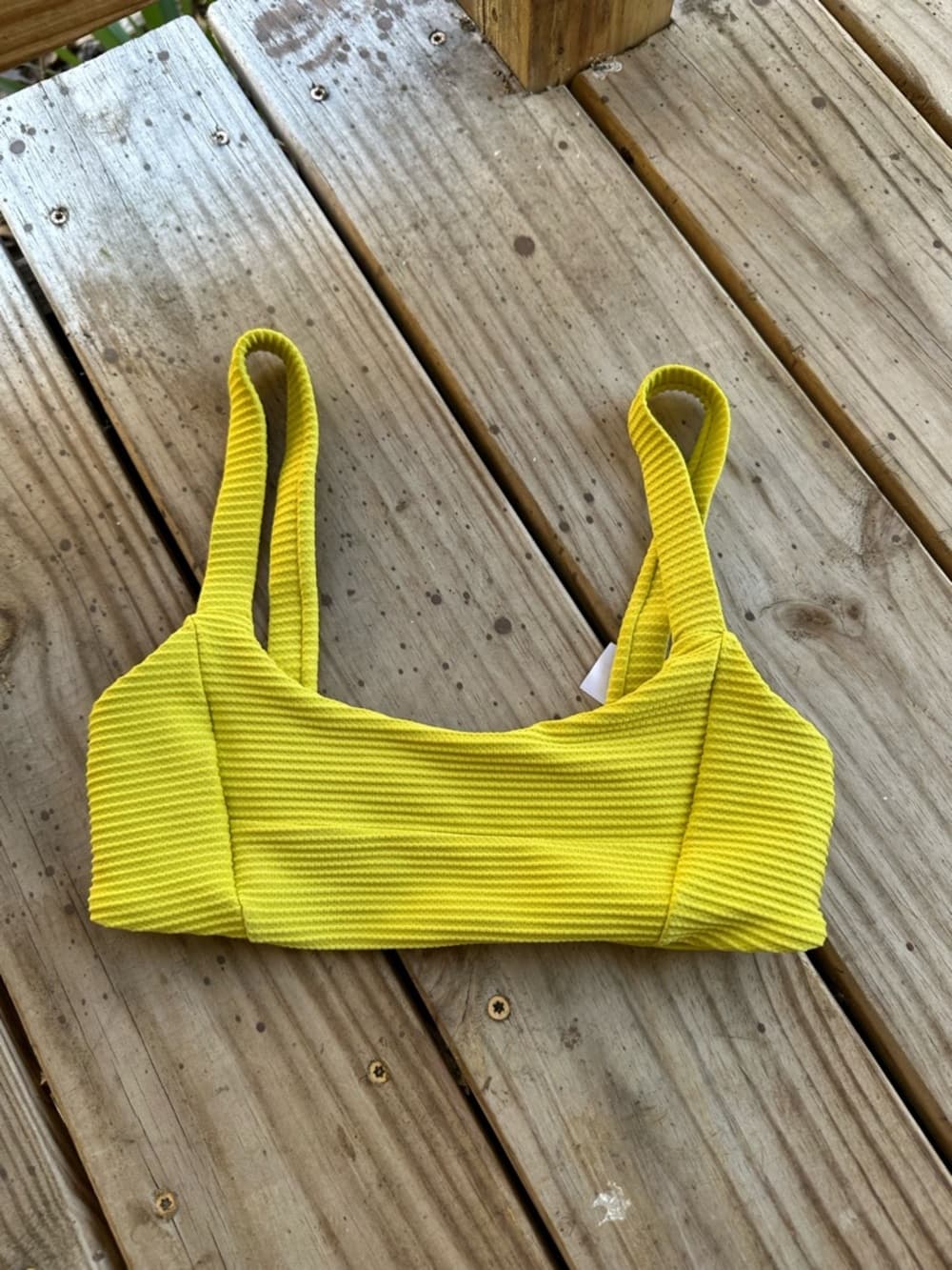 NWOT L*Space eco Desi bikini top Apple Green