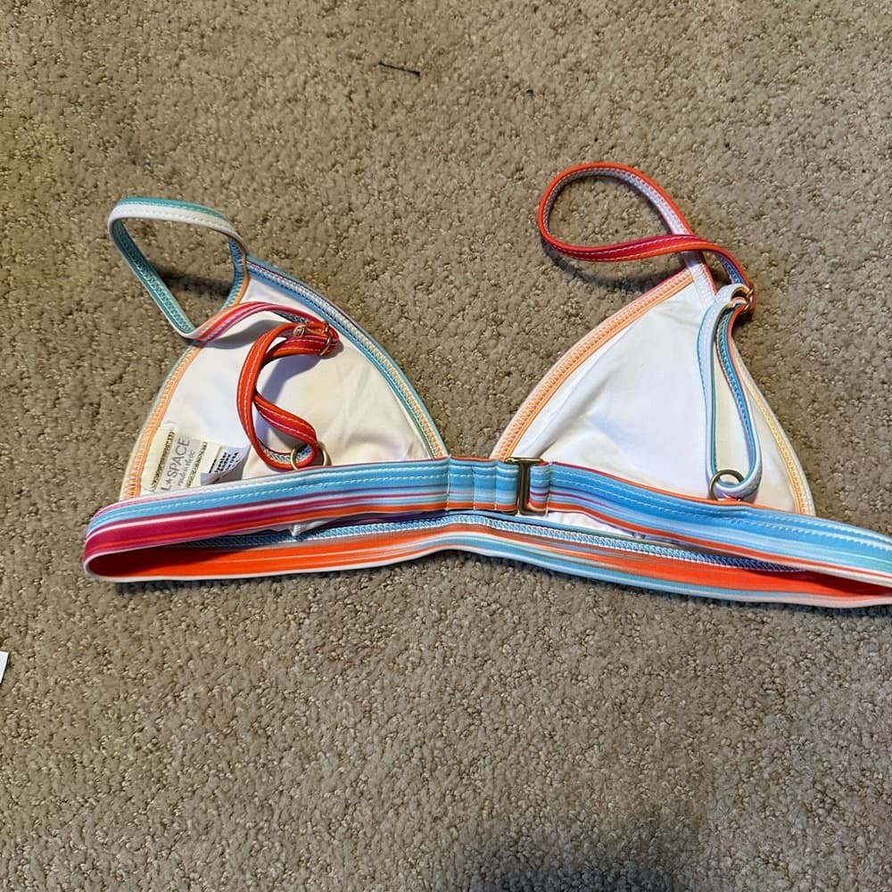 NWOT L*Space Gabrielle Positano striped bikini top - Thumbnail 3