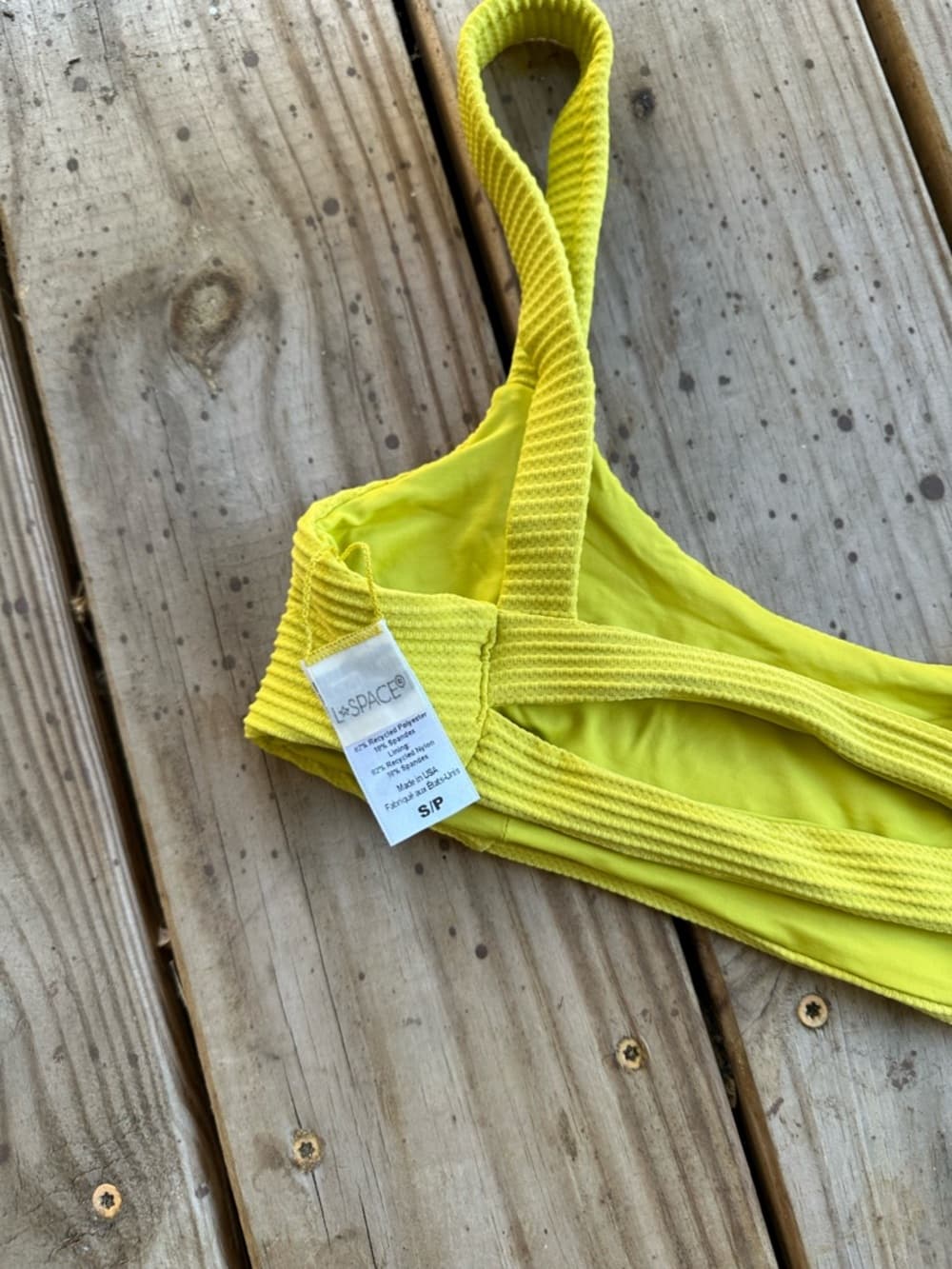 NWOT L*Space eco Desi bikini top Apple Green - Thumbnail 3