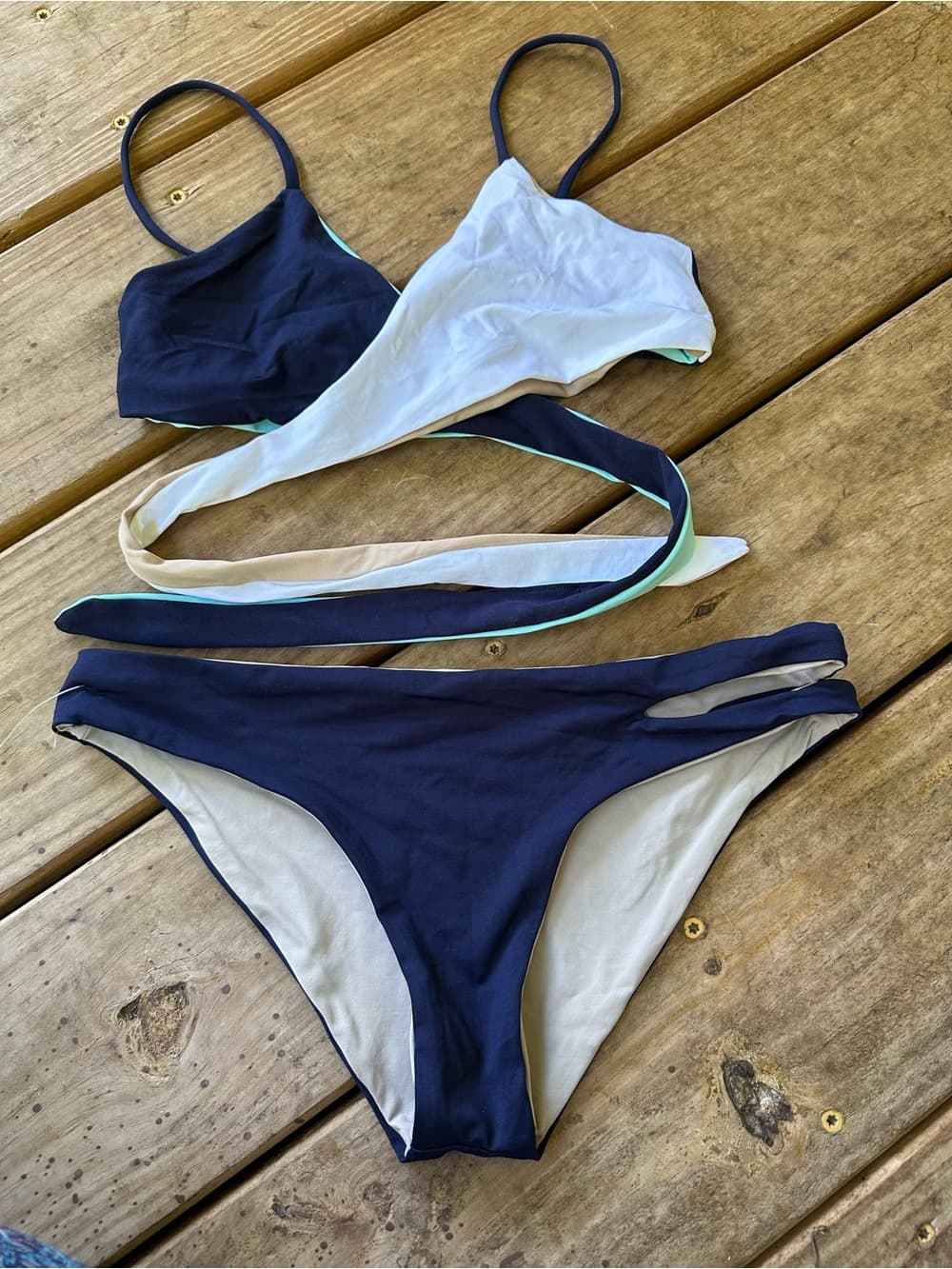 NWOT L*Space Chloe wrap bikini set reversible small