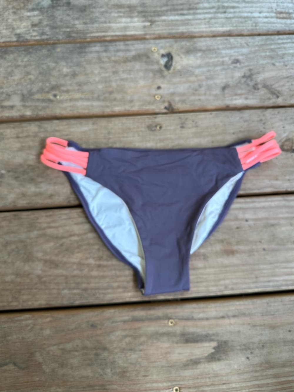 NWT L*Space Low Down bikini bottoms grey coral