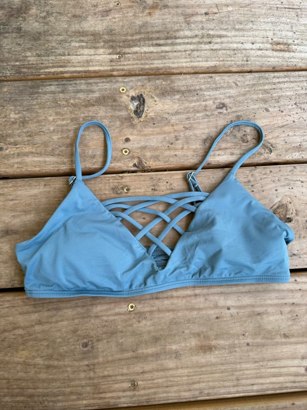 NWOT L*Space Jaime bikini top grey