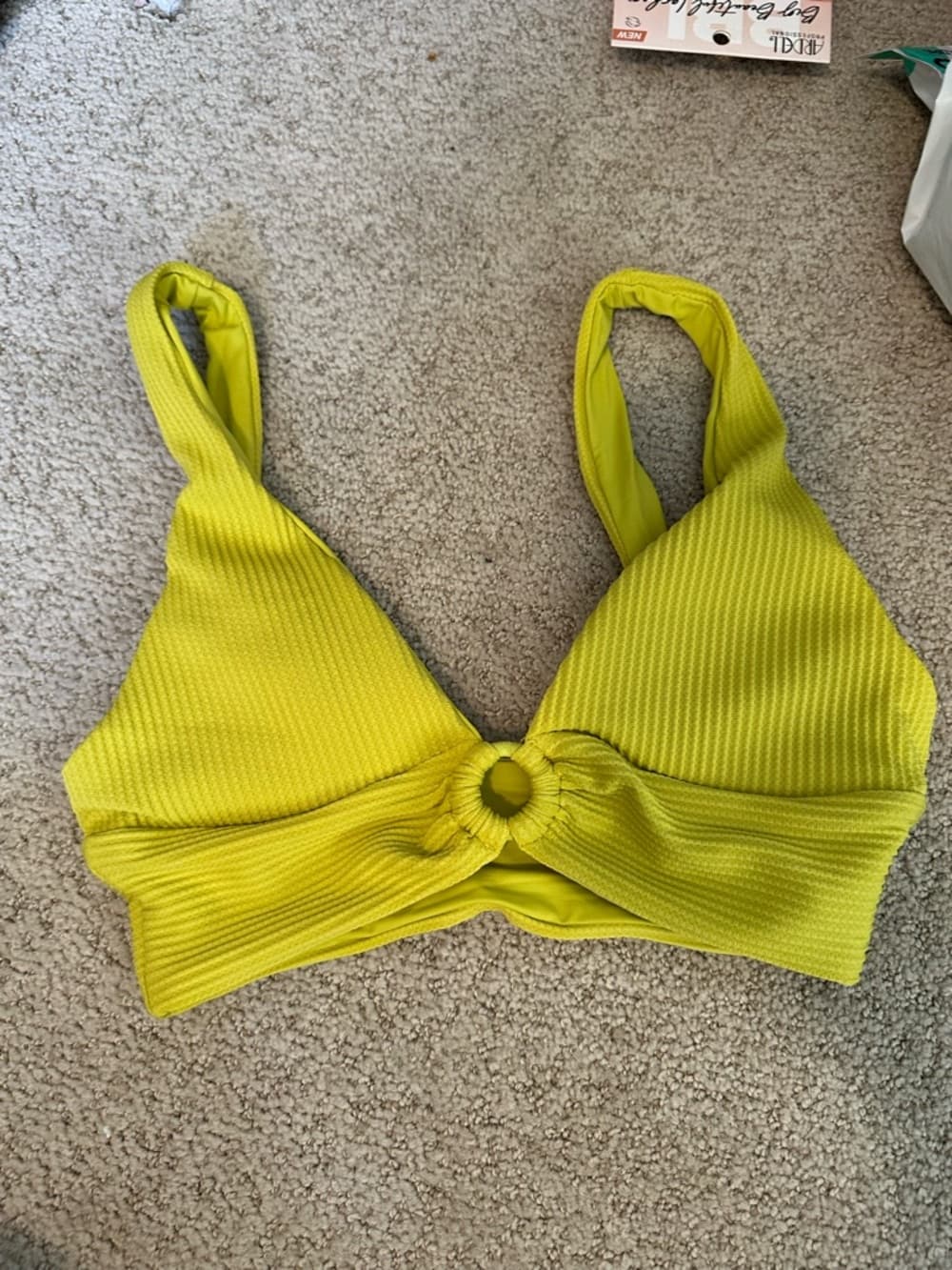 NWOT L*Space Fisher ribbed bikini top