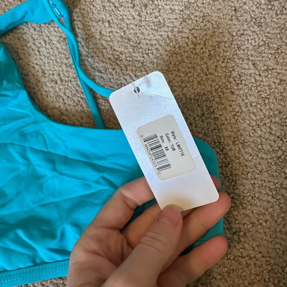 NWT L*Space Haute tank bikini top pool blue - Thumbnail 2