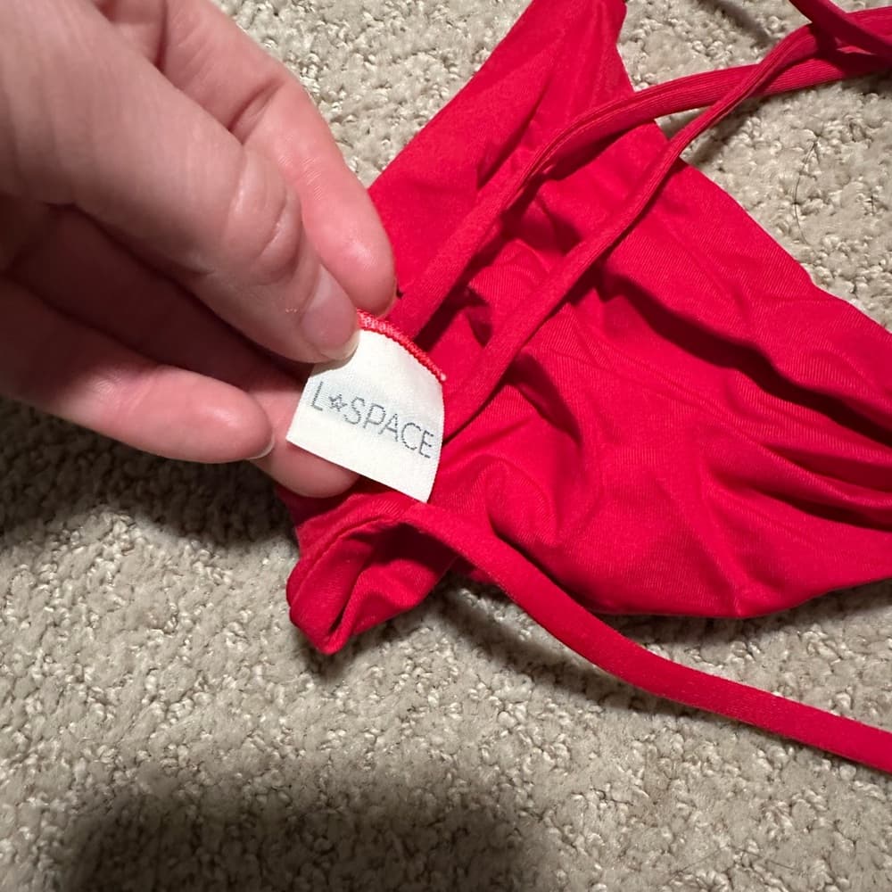 NWOT L*Space Hartley bikini top lipstick red - Thumbnail 4