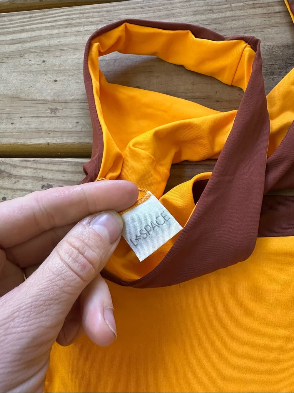 NWOT L*Space bikini set yellow brown small - Thumbnail 3