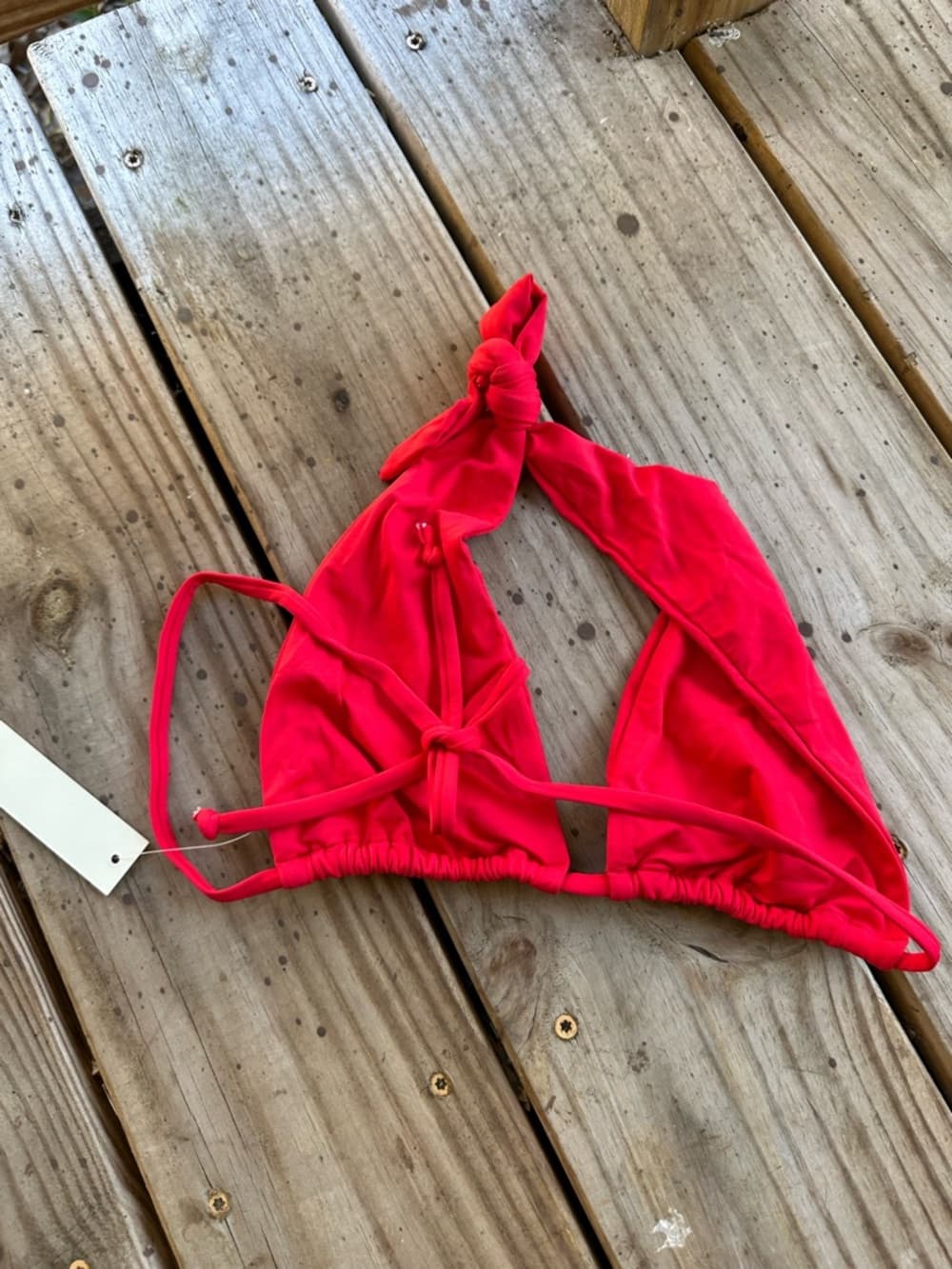 NWT L*Space halter bikini top lipstick red - Thumbnail 2