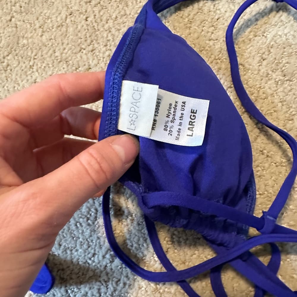 NWOT L*Space Lexie bikini top royal blue - Thumbnail 2