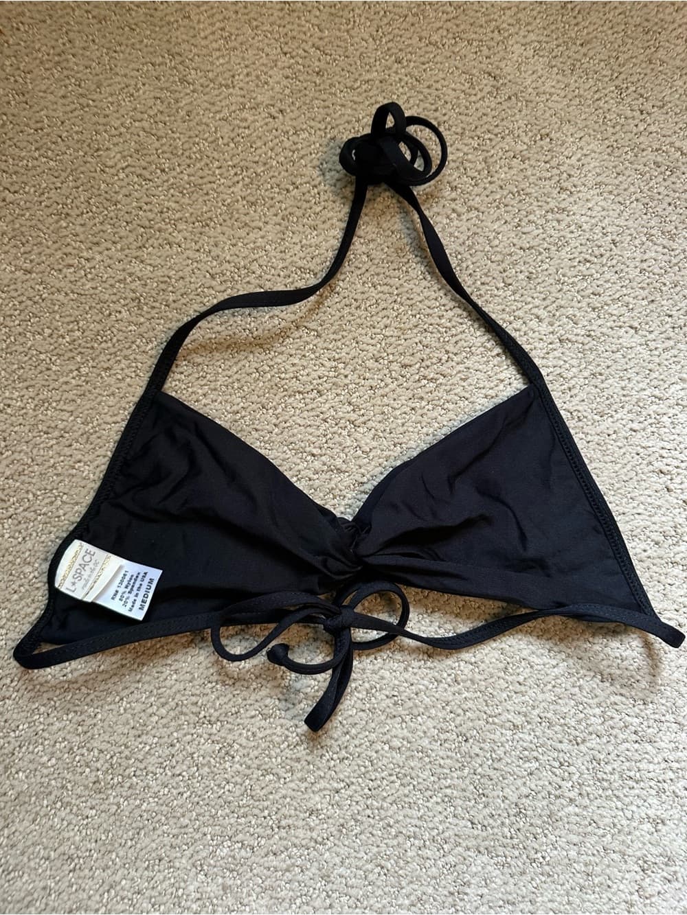 NWOT L*Space twist front bikini top black - Thumbnail 2