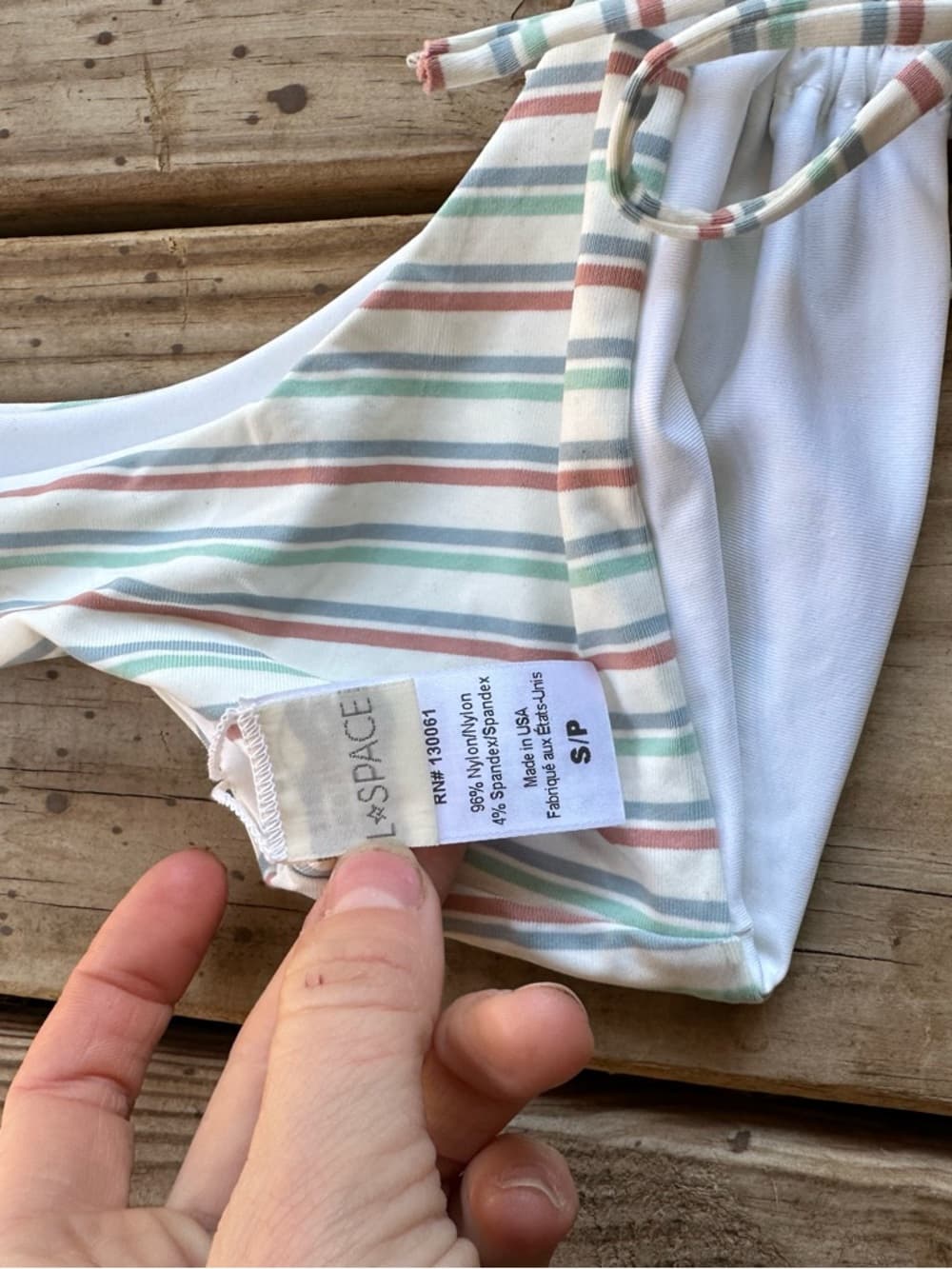 NWOT L*Space Frida striped bikini top - Thumbnail 3