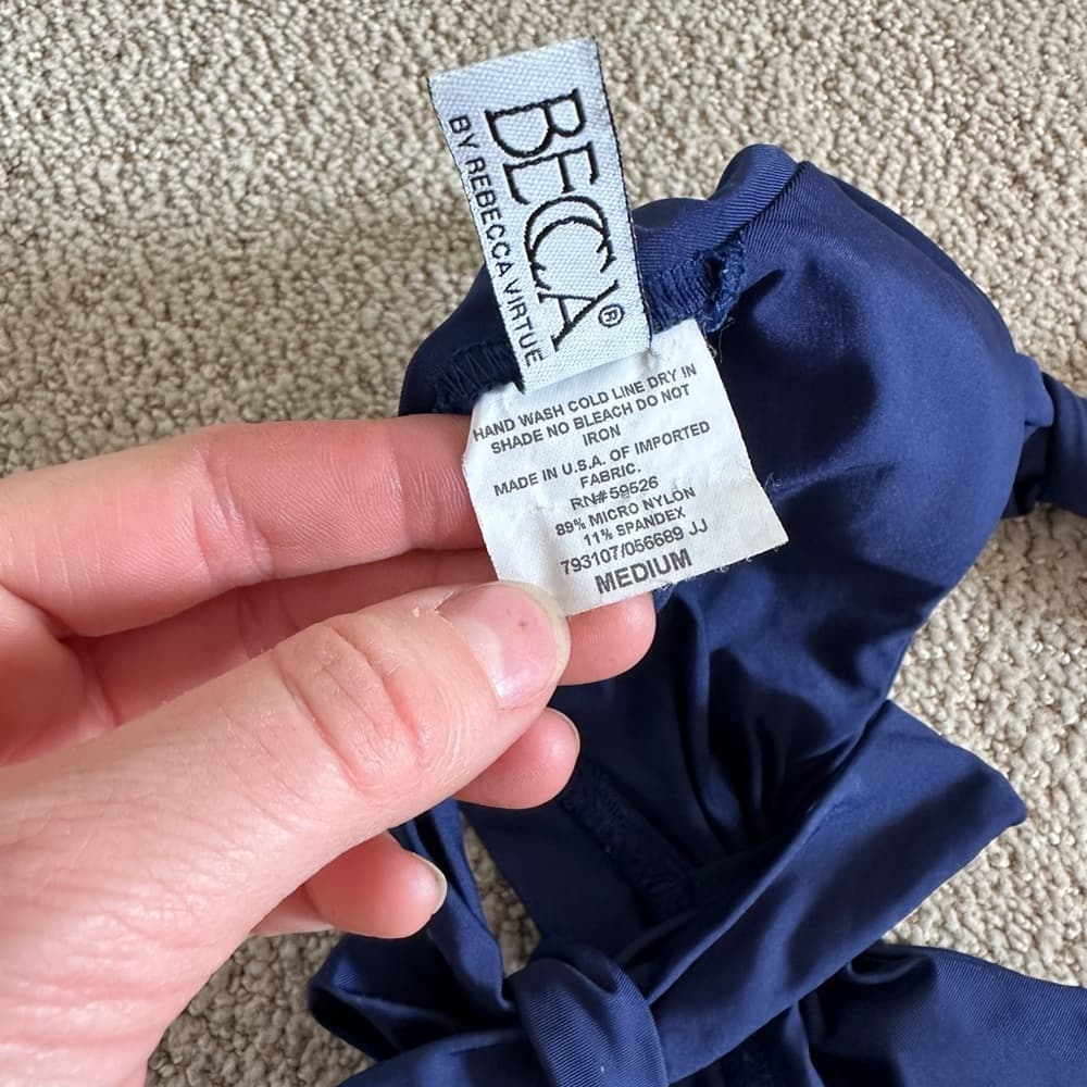 Becca halter bikini top navy - Thumbnail 3