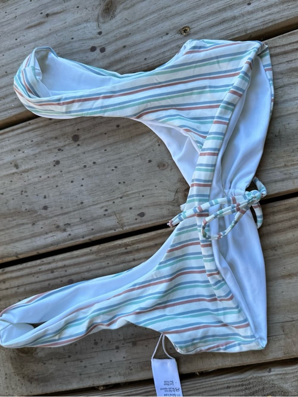 NWOT L*Space Frida striped bikini top - Thumbnail 2