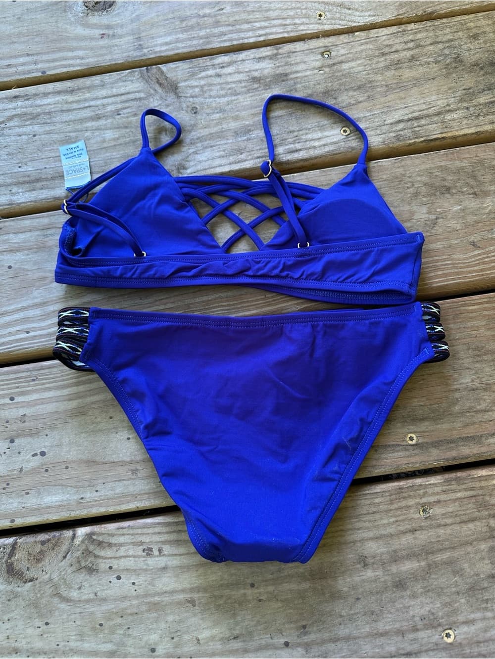 NWOT L*Space Jaime royal blue southwestern bikini set small - Thumbnail 3