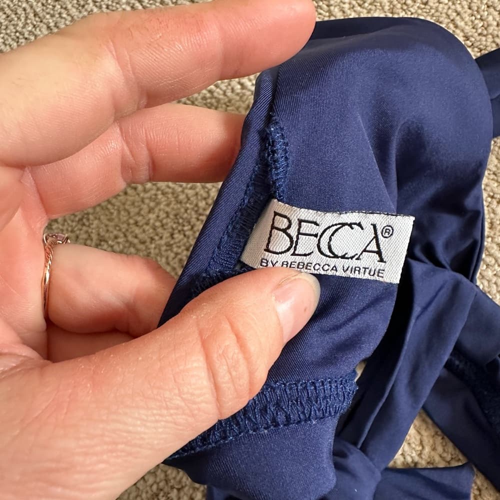 Becca halter bikini top navy - Thumbnail 2
