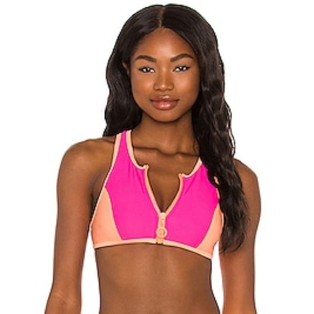 Adam Selman High Dive bikini top ultra pink small - Thumbnail 3