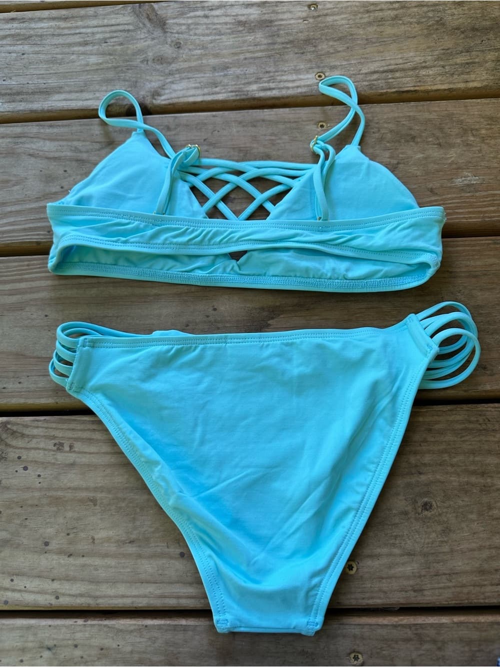 NWOT L*Space Jaime Low Down bikini set light blue - Thumbnail 2
