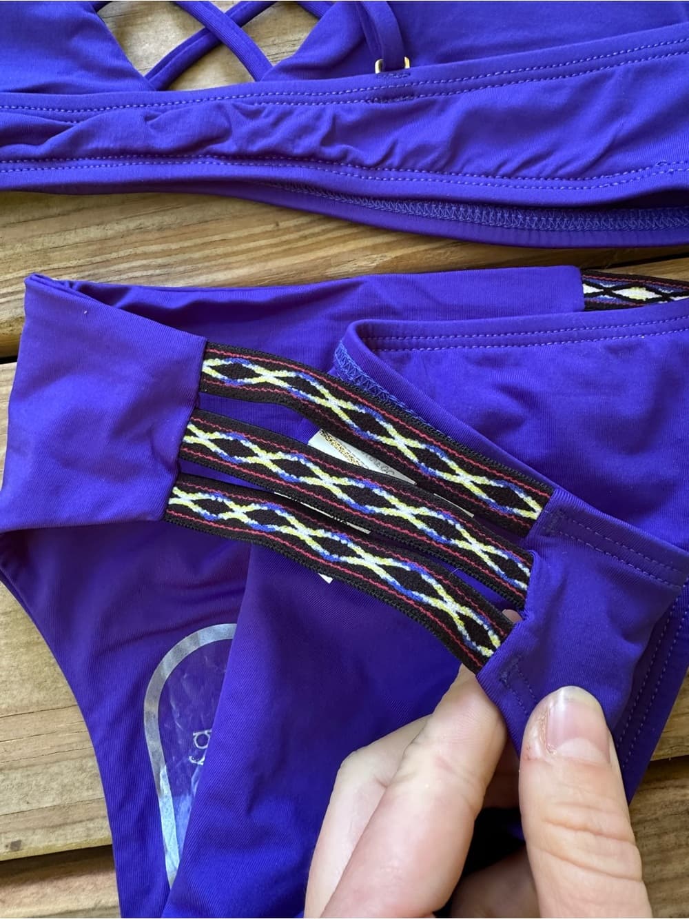 NWOT L*Space Jaime royal blue southwestern bikini set small - Thumbnail 4