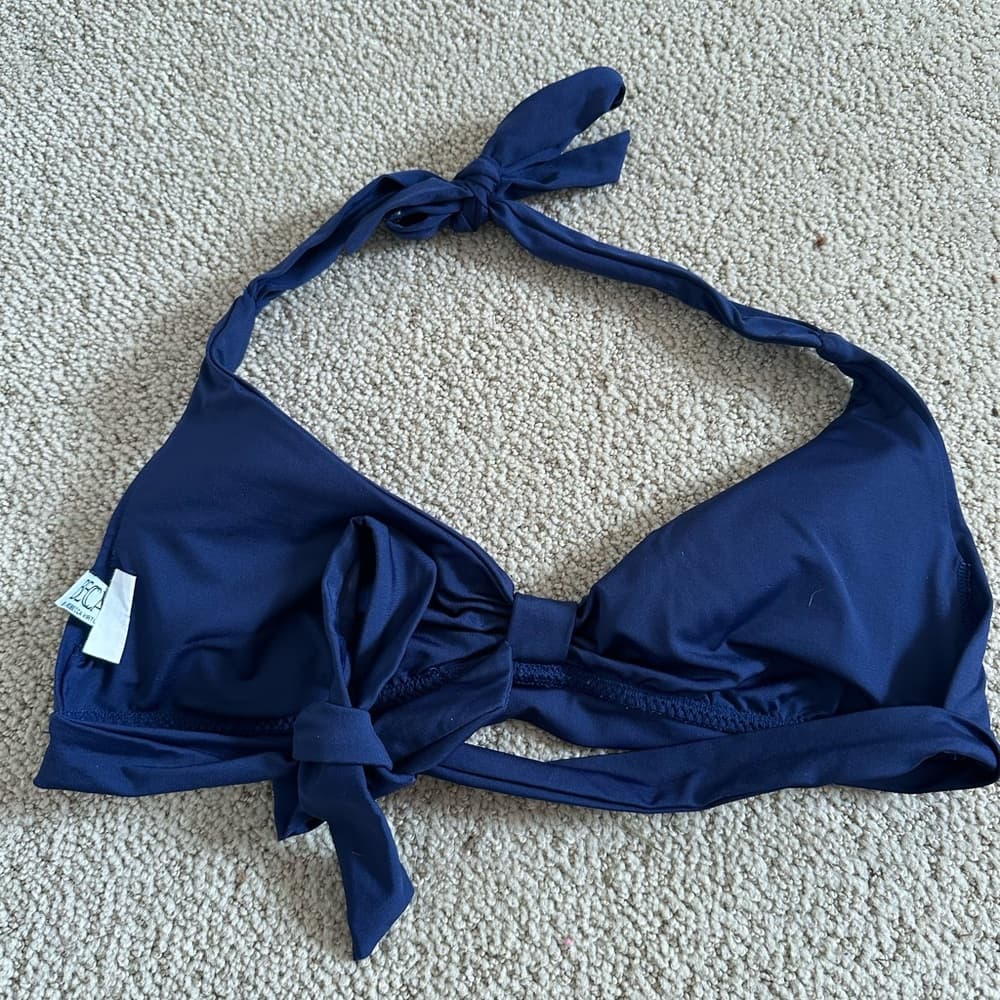 Becca halter bikini top navy - Thumbnail 4