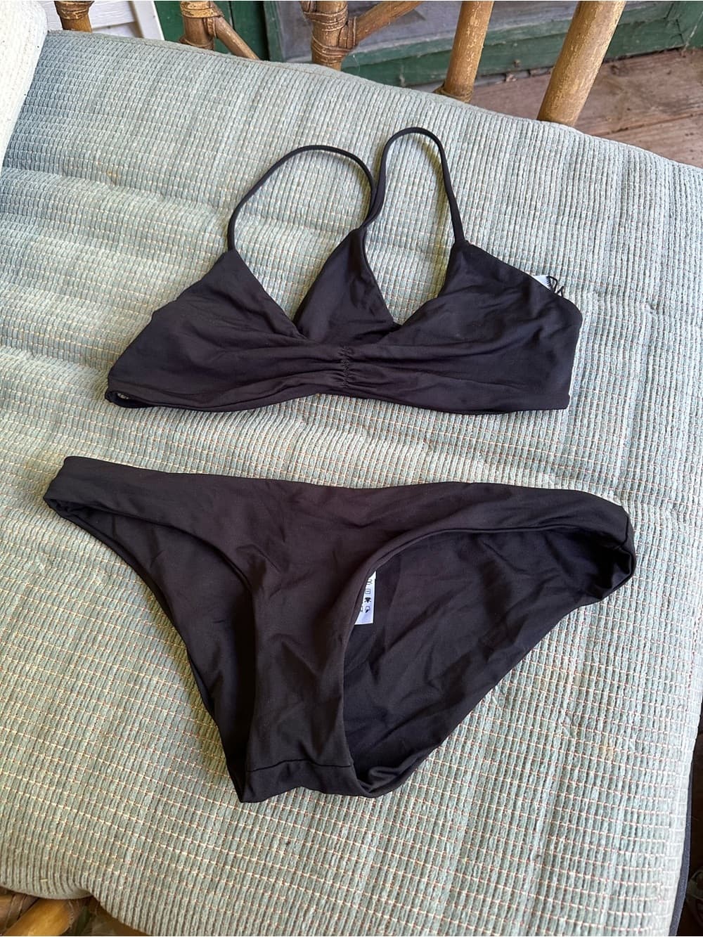 NWOT L*Space Hartley Sandy bikini set black extra small - Thumbnail 2