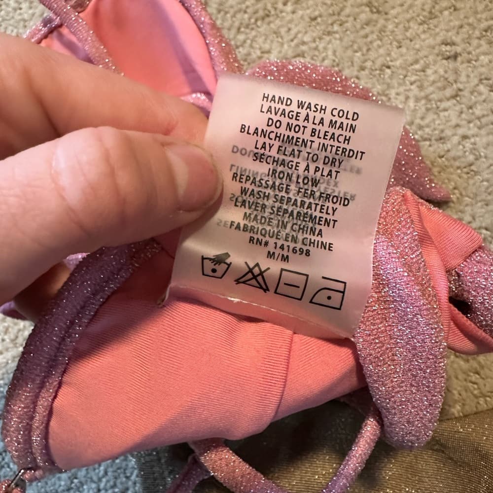 Ramy Brook Venus lurex bow bikini top pink - Thumbnail 3