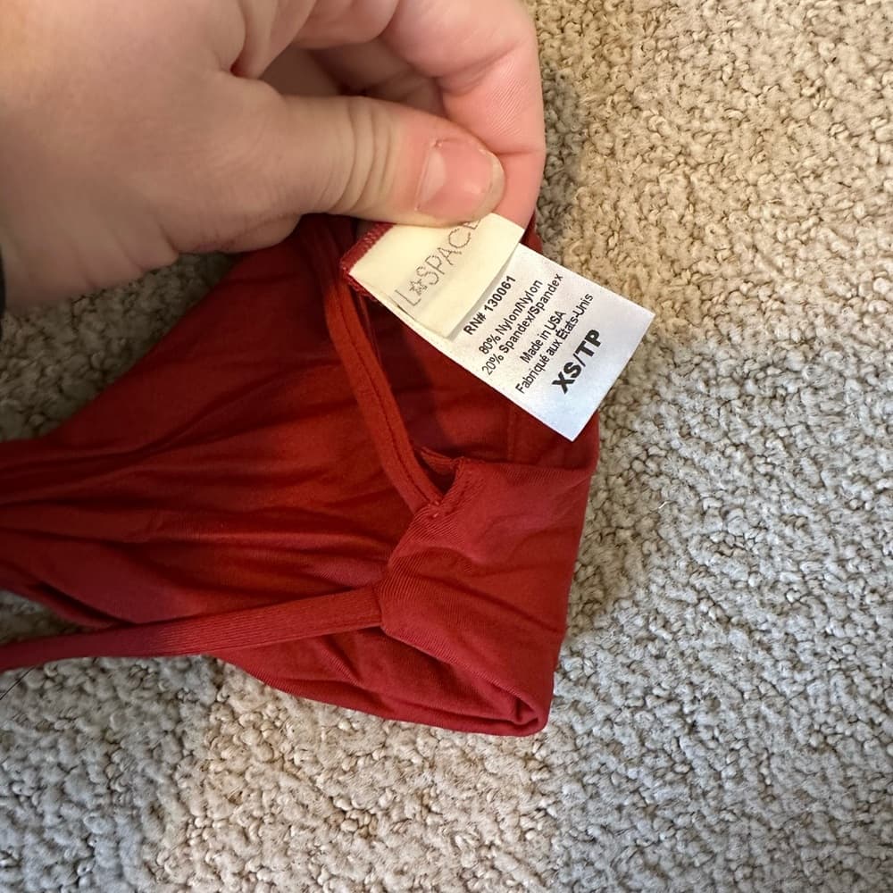 NWOT L*Space Hartley bikini top redwood - Thumbnail 4