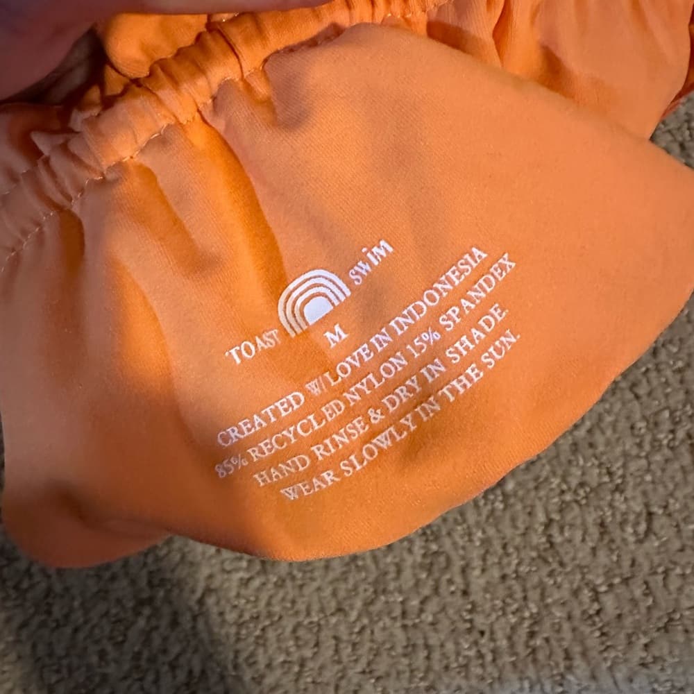 NWT Toast x Free People bandeau bikini top Nectarine - Thumbnail 2