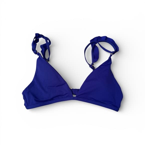 NWOT L*Space ruffle bikini top royal blue - Thumbnail 4