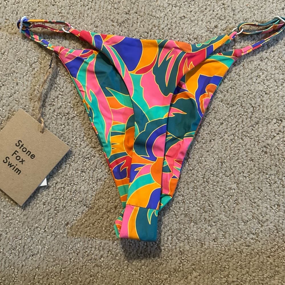 NWT Stone Fox Isle bikini bottoms Stained Glass large - Thumbnail 4