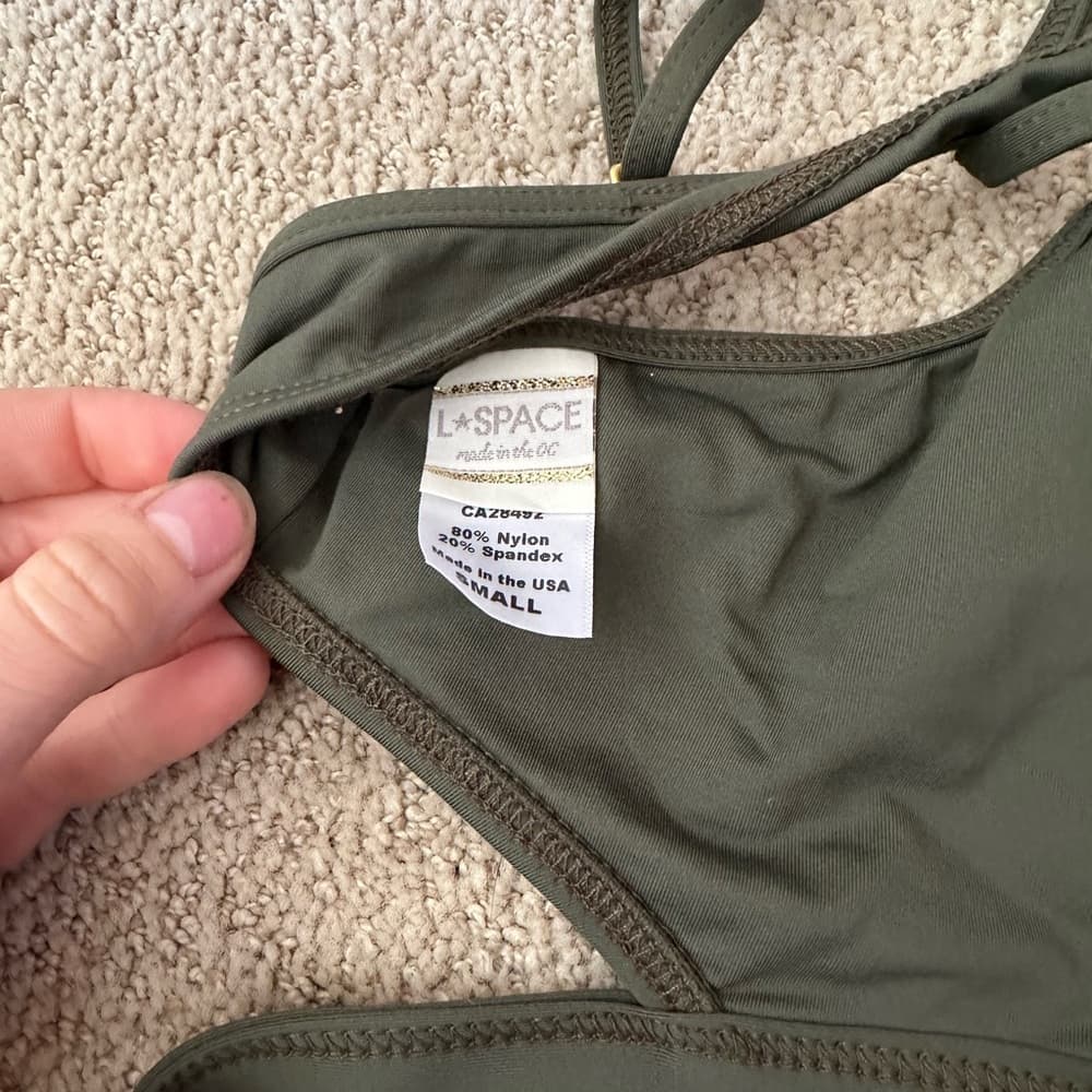 NWOT L*Space Platinum bikini top green - Thumbnail 3