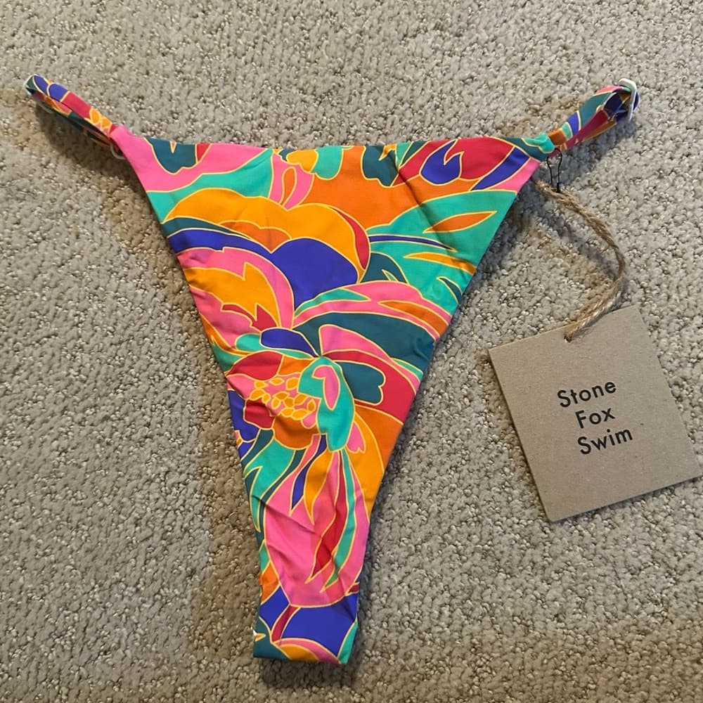 NWT Stone Fox Isle bikini bottoms Stained Glass large - Thumbnail 2