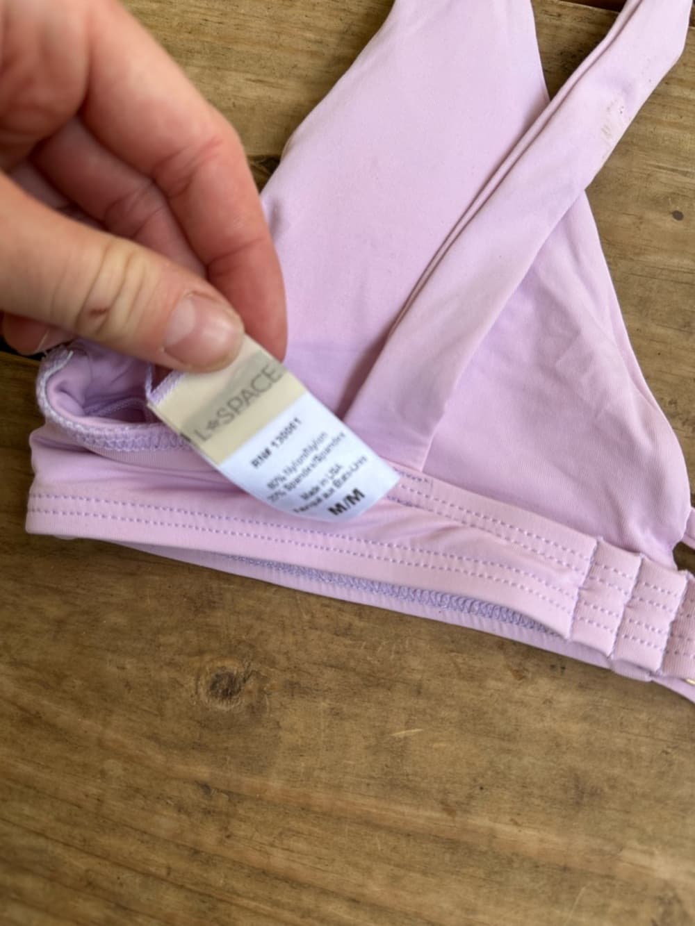 NWOT L*Space Monroe bikini top lilac - Thumbnail 3