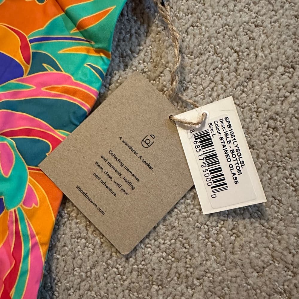 NWT Stone Fox Isle bikini bottoms Stained Glass large - Thumbnail 3