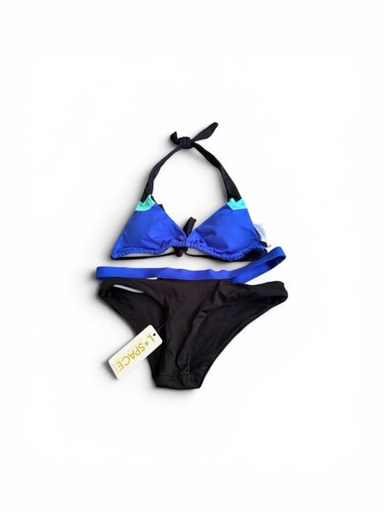 NWT L*Space colorblock bikini set black blue extra small - Thumbnail 7