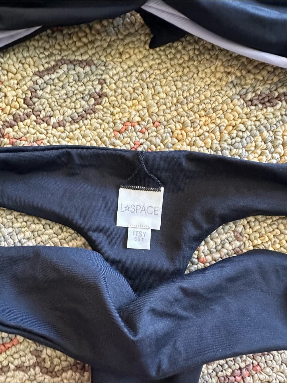 NWOT L*Space bikini set black lilac small - Thumbnail 2