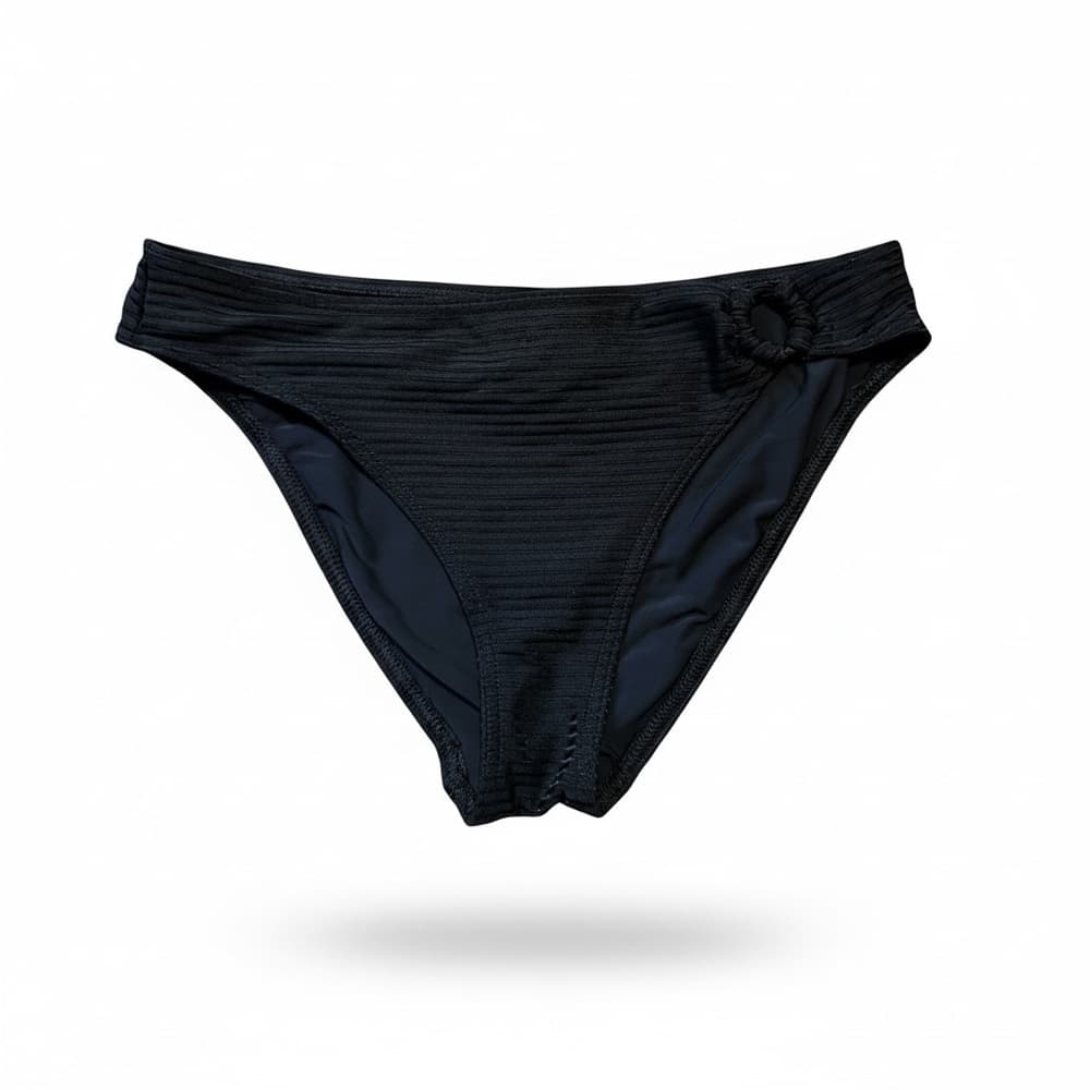 Solid and Striped ribbed bikini bottoms black - Thumbnail 5