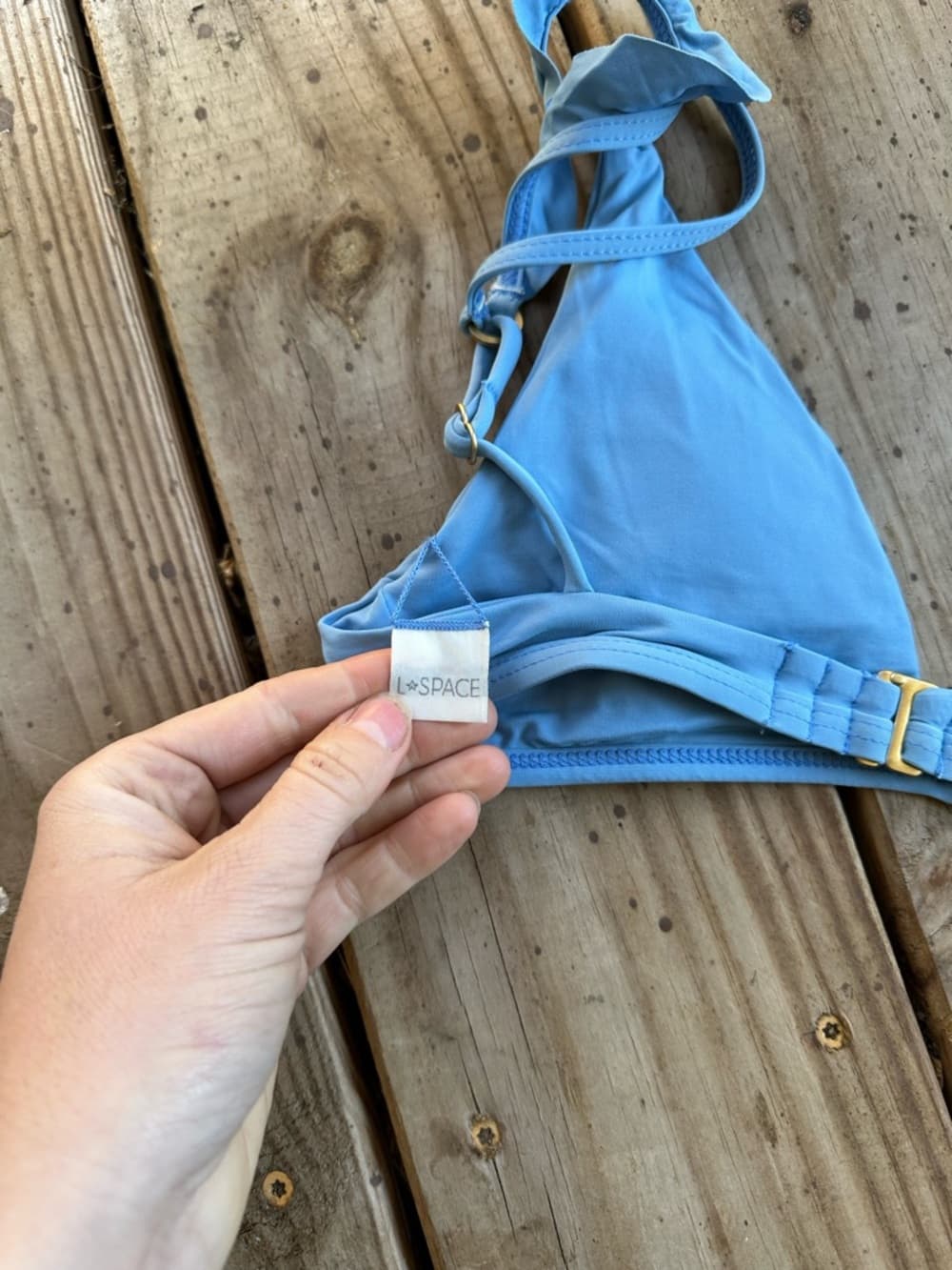 NWOT L*Space Kingsley bikini top ocean blue - Thumbnail 3