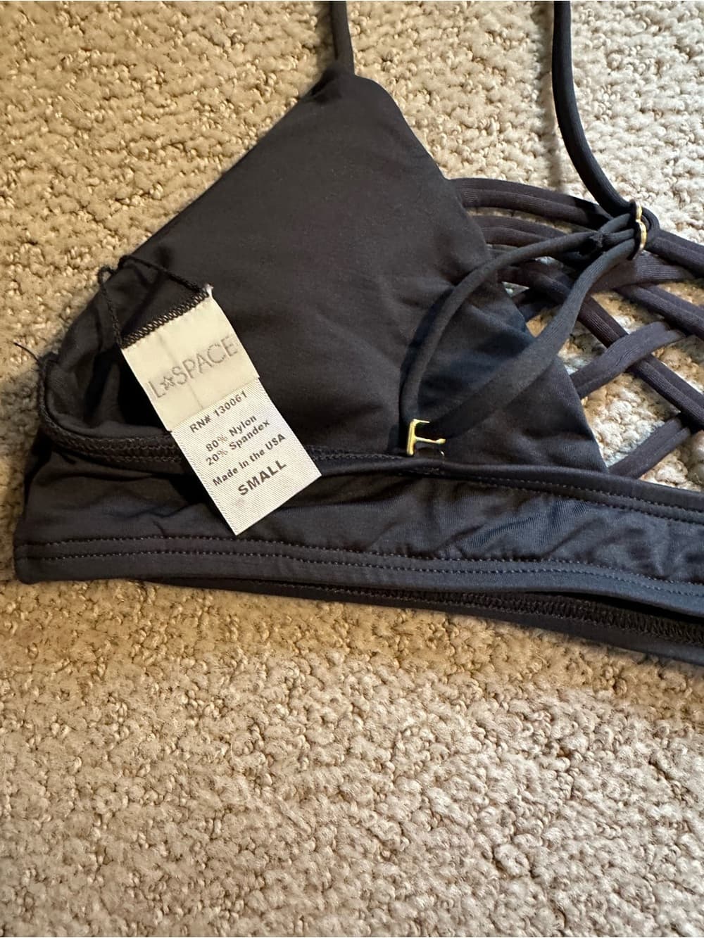 NWOT L*space Jaimie bikini top grey - Thumbnail 3