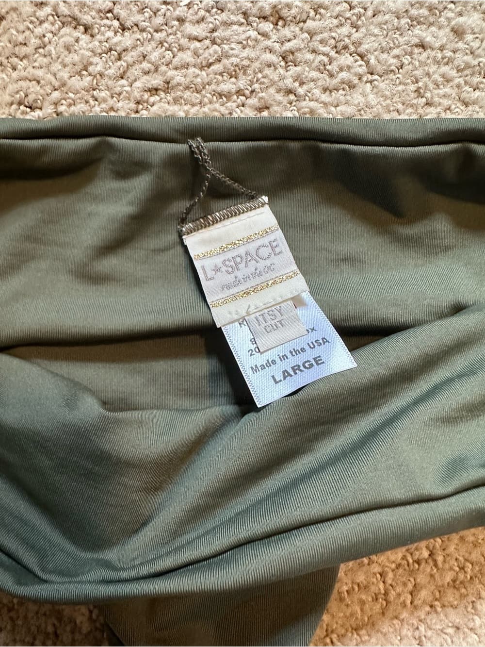 NWOT L*Space Jaimie bikini set green large - Thumbnail 2
